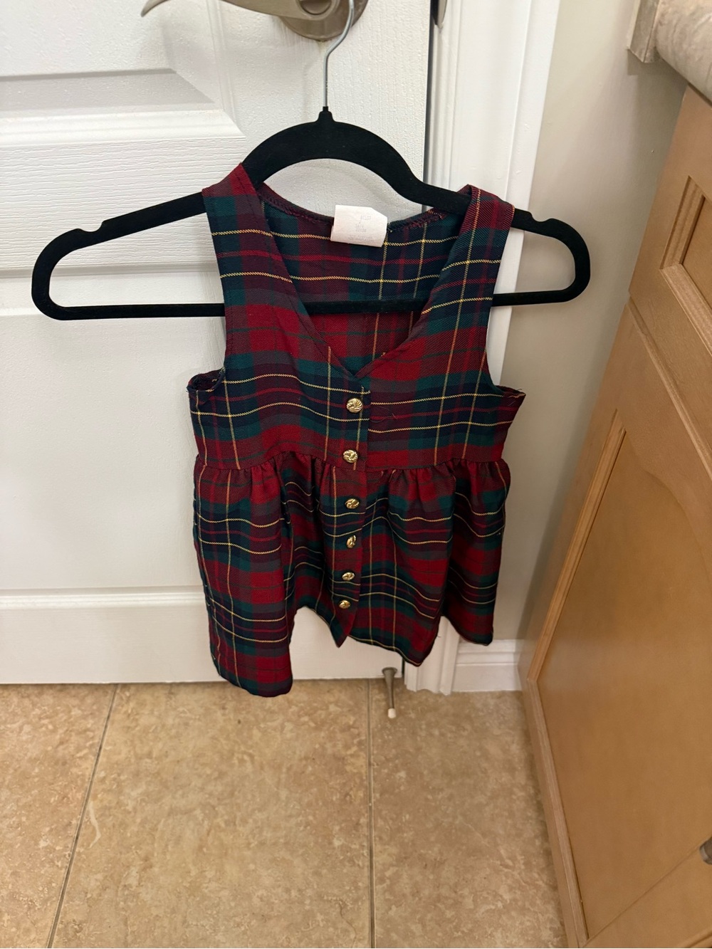 Vintage Sears Girls Plaid dress